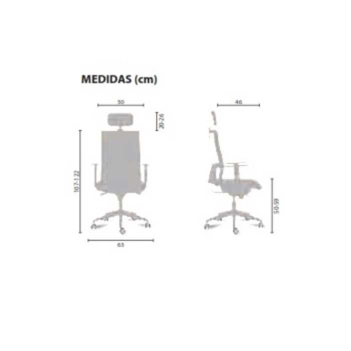 Silla operativa Top 5 con cabecero