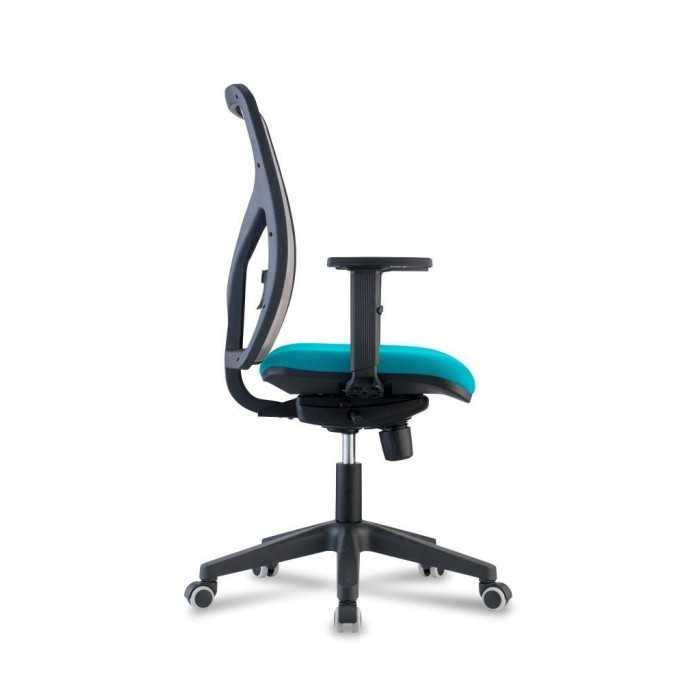 Silla de oficina CAMI 1, respaldo malla, con brazos, base poliamida