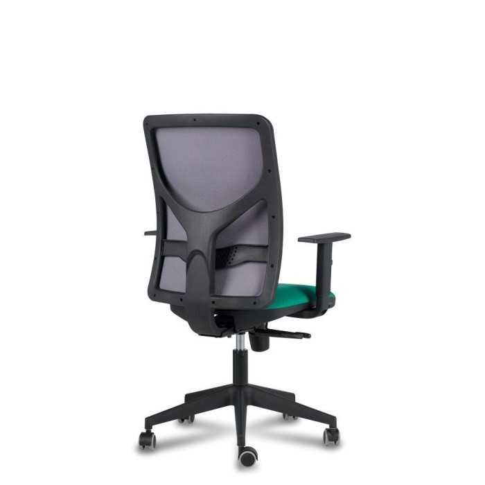 Silla de oficina CAMI 1, respaldo malla, con brazos, base poliamida