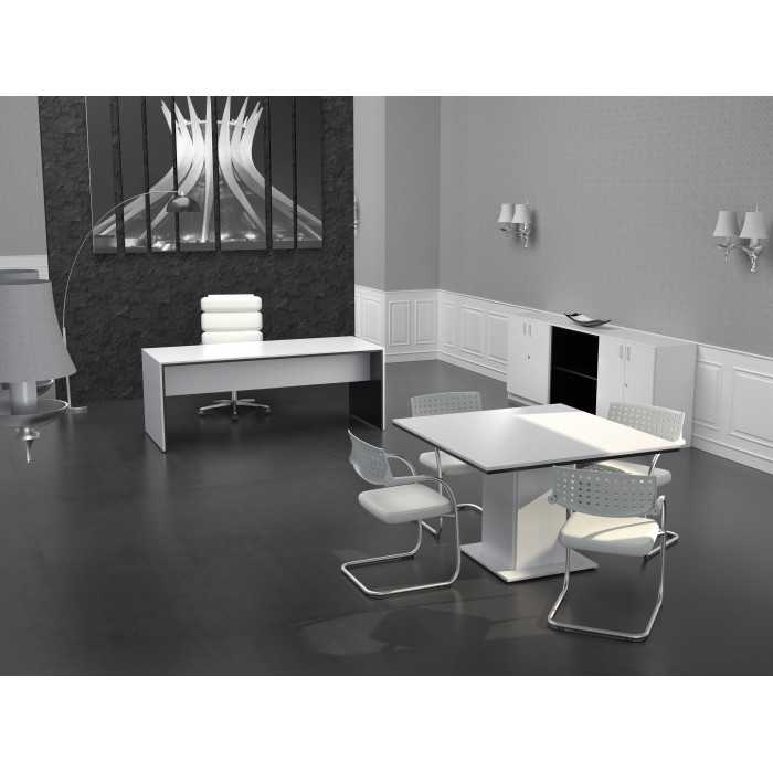 Mesa dirección recta pata STYLE, fondo 80 cm