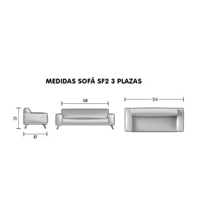 Sillón acolchado sala de espera con 3 plazas SF2