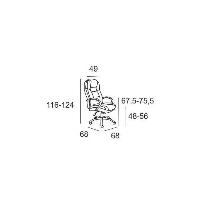 Sillón de oficina TOLEDO acolchado de gran grosor en ecopiel, base de aluminio, polipiel blanco