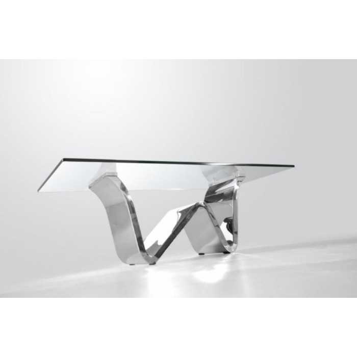 Mesa de cristal MUSTAN, sala de espera, medida 120x60 cm