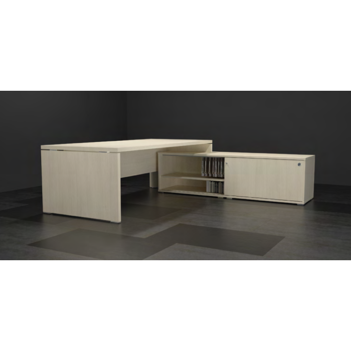 Mesa despacho con credencia KARINA, elegante y profesional, alto almacenaje