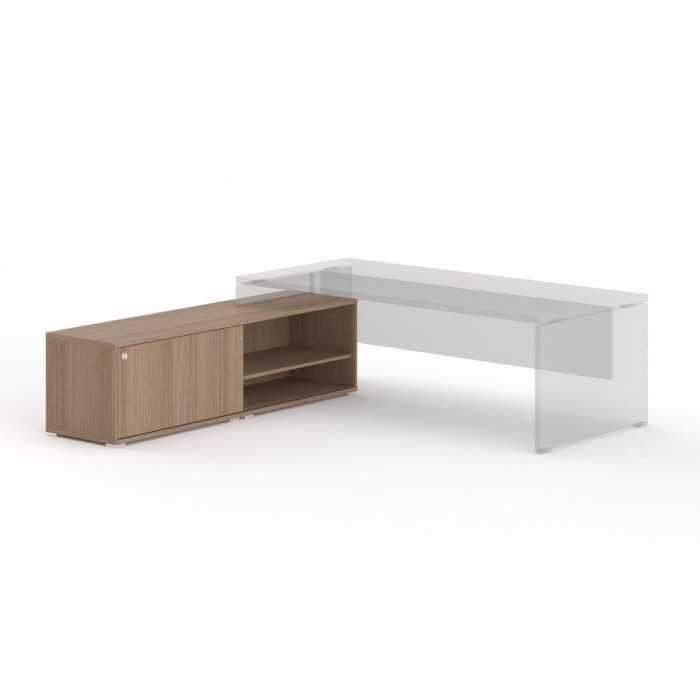 Mesa despacho con credencia KARINA, elegante y profesional, alto almacenaje