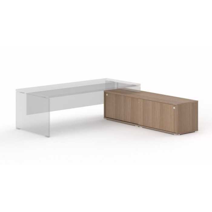 Mesa despacho con credencia KARINA, elegante y profesional, alto almacenaje