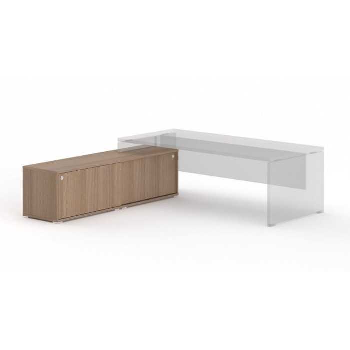 Mesa despacho con credencia KARINA, elegante y profesional, alto almacenaje