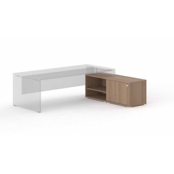 Mesa despacho con credencia KARINA, elegante y profesional, alto almacenaje