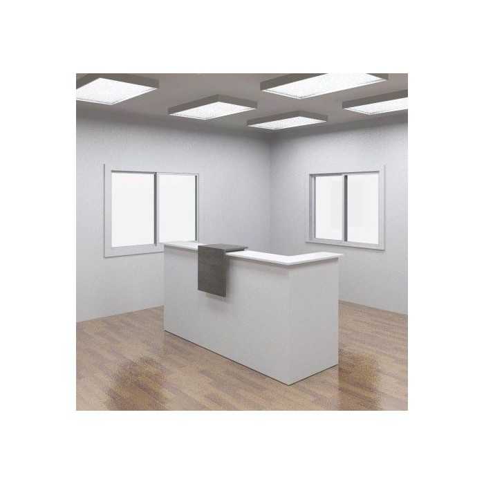 Mostrador recepción + sobremostrador BASIC 240 cm terminación izquierda