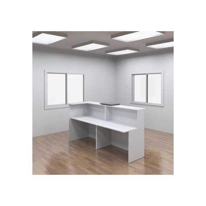 Mostrador recepción + sobremostrador BASIC 240 cm terminación izquierda