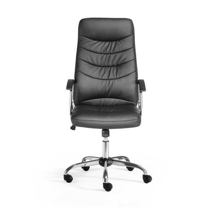 Sillón de oficina SEGOVIA, respaldo alto, gran acolchado, brazos fijos