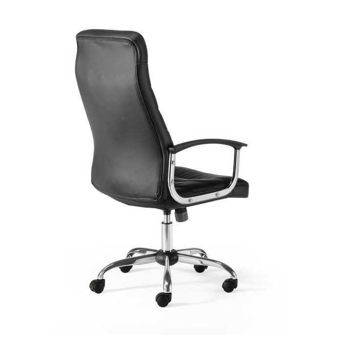 Sillón de oficina SEGOVIA, respaldo alto, gran acolchado, brazos fijos