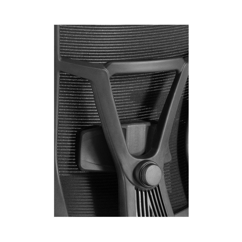 Silla ergonomica de oficina Modelo Ankara de Euromof, con cabecero regulable, soporte lumbar, color negro