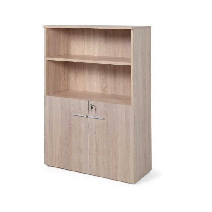 Armario medio con puertas bajas Serie Color Blanco/Olmo