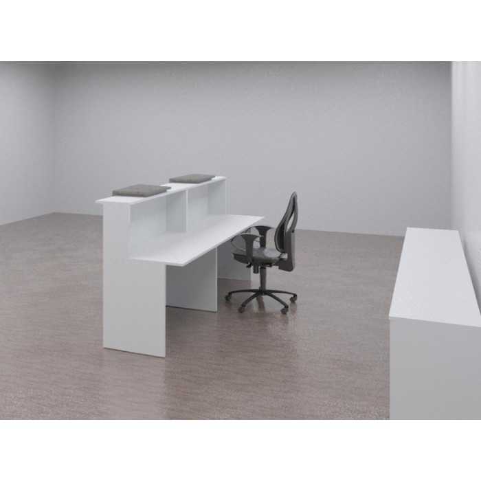 Mostrador Basic blanco 240 CM + 3 armarios bajos