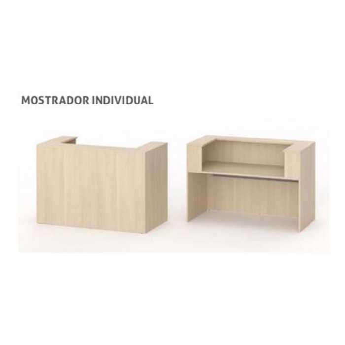 Mostrador de recepción individual ZETA, con pasacables