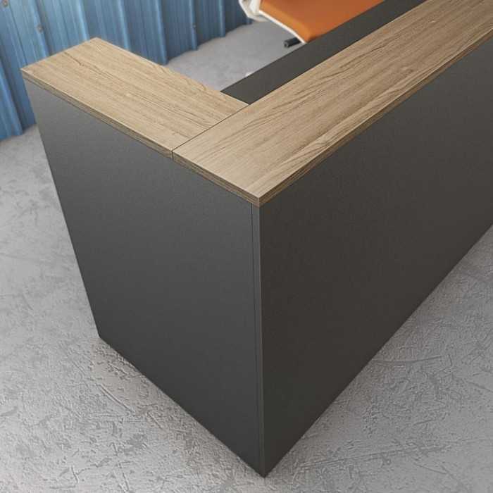 Mostrador de recepción doble ZETA, con pasacables, color configurable