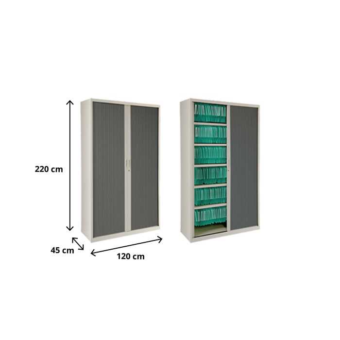 Armario metálico de persiana altura 220 cm ancho 100 o 120 cm
