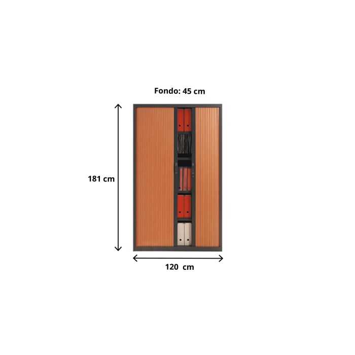 Armario de persiana para oficina Altura 181 cm Ancho 80-100 ó 120 cm