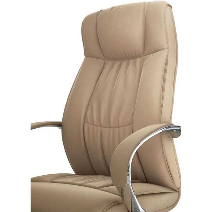 Sillón de oficina ROA de Mobel Linea, gran acolchado, basculante, Polipiel Beige