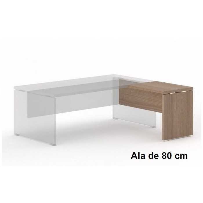 Mesa de despacho con ala KARINA, medidas a elegir, gran grosor