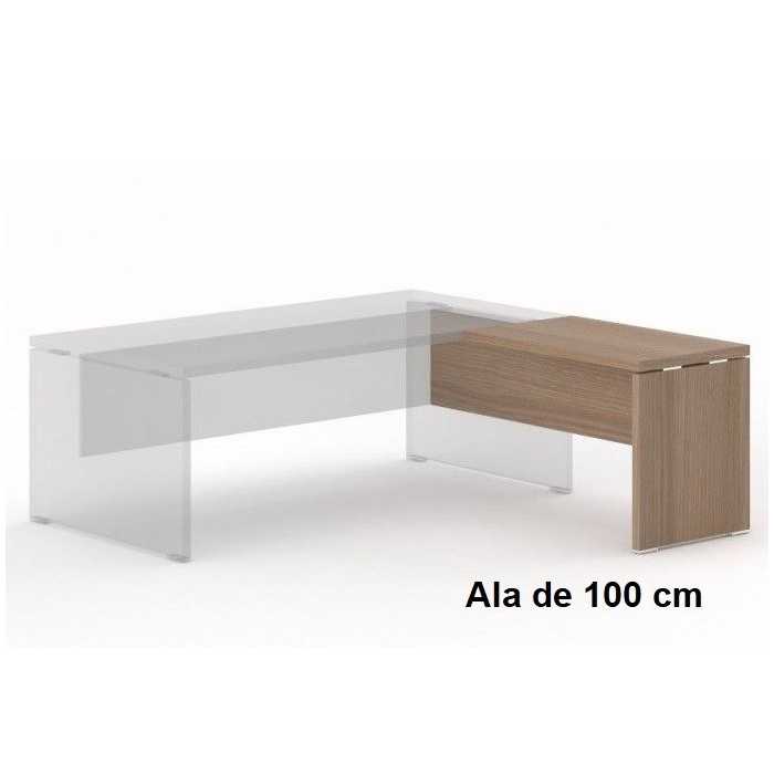 Mesa de despacho con ala KARINA, medidas a elegir, gran grosor