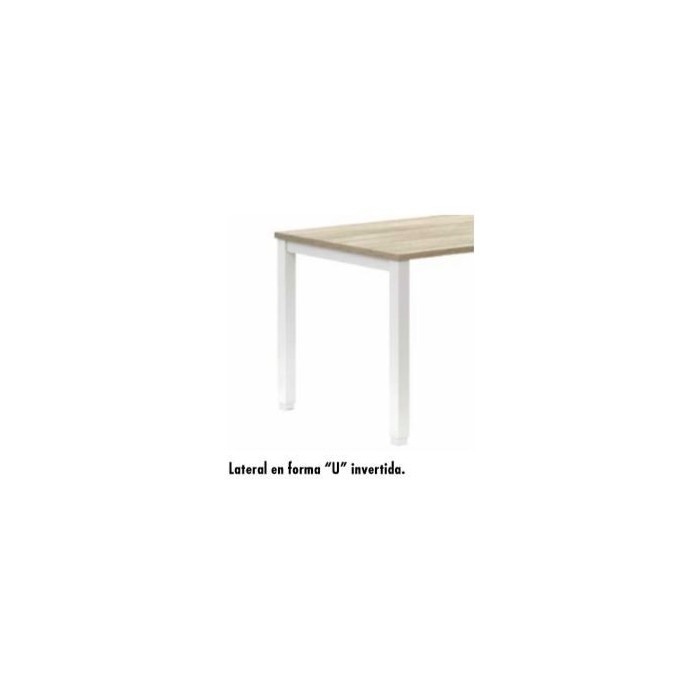 Mesa de oficina TEMPO, estructura 4 patas fijas, fondo 80 cm