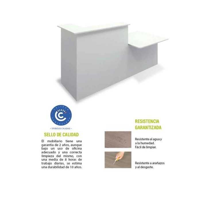 Conjunto mostrador BASIC derecha + movilidad reducida 220 x 100 cm