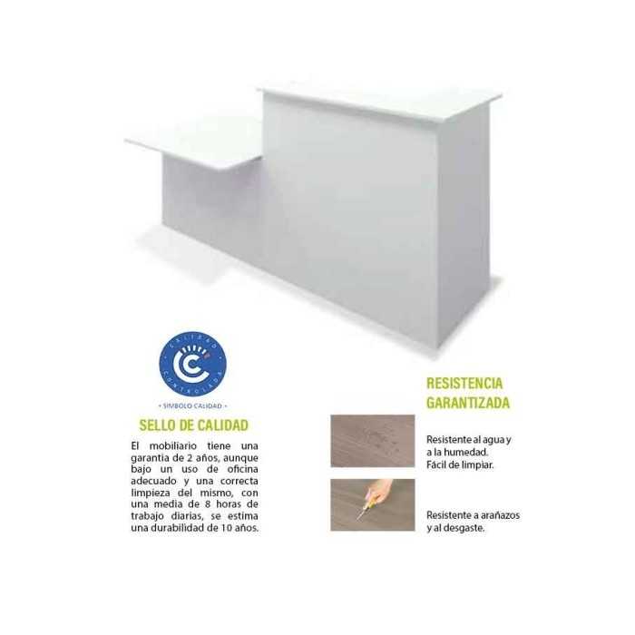 Conjunto mostrador BASIC izquierda + movilidad reducida 220 x 100 cm