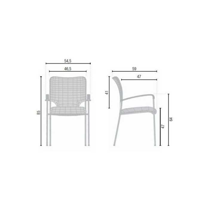 Pack 5 sillas confidentes modelo RED
