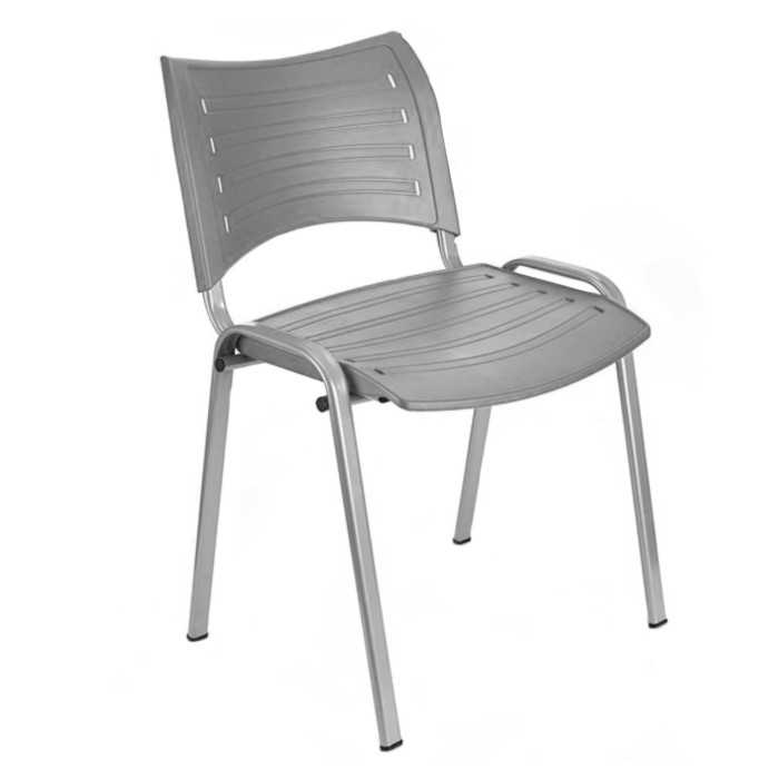 Silla confidente de plástico ISO Smart, patas grises