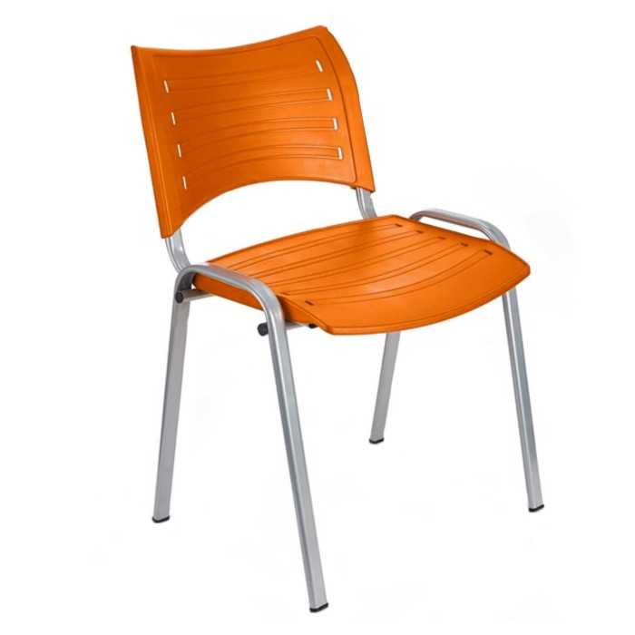 Silla confidente de plástico ISO Smart, patas grises