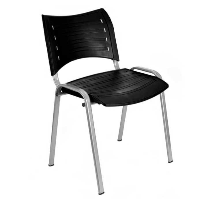 Silla confidente de plástico ISO Smart, patas grises