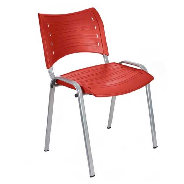 Silla confidente de plástico ISO Smart, patas grises
