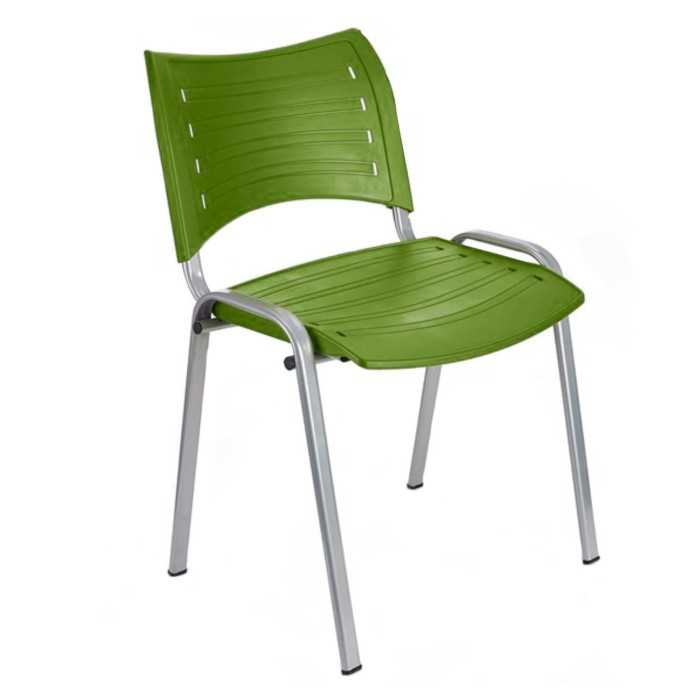 Silla confidente de plástico ISO Smart, patas grises