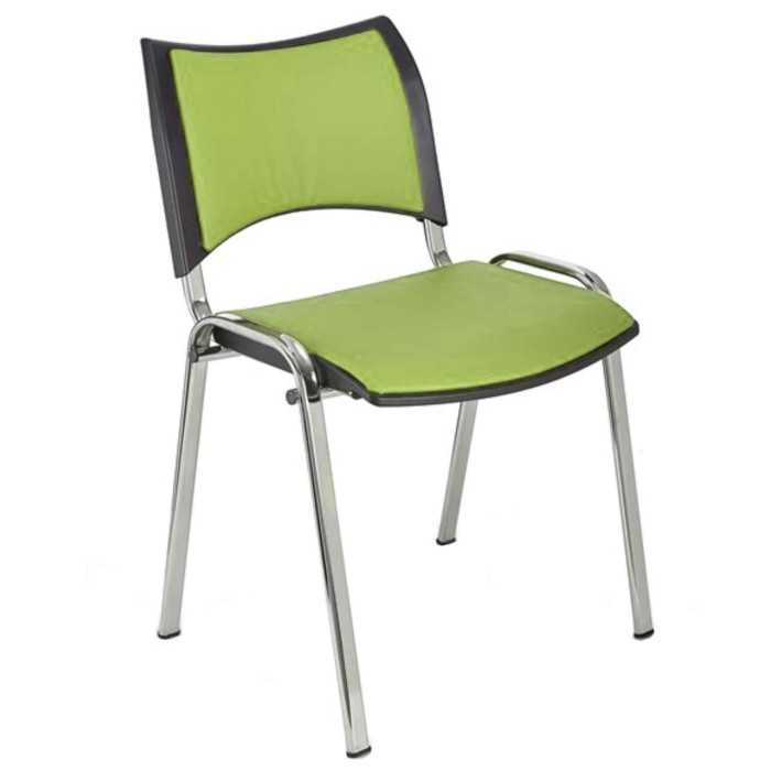 Silla confidente ISO Smart Tapizada, patas cromadas