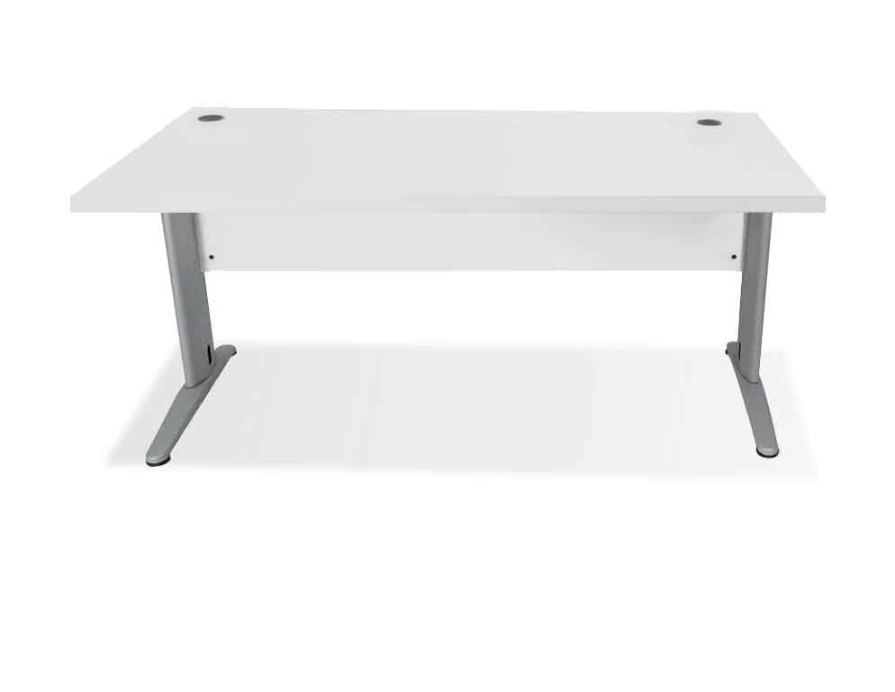 Mesa de Oficina. Euro 3000. Color Blanco. 160x80 cm. Patas en T de