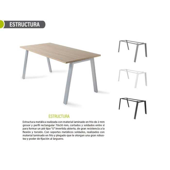Mesa de oficina ATRIO varios colores y medidas