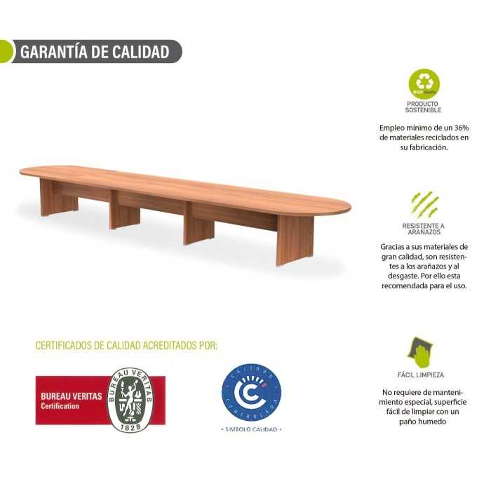 Mesa reunión KARINA, ovala, medida 600x120 cm
