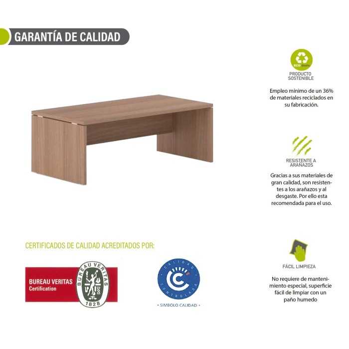 Mesa de despacho KARINA, recta, gran grosor, alta calidad