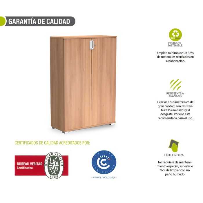 Armario de oficina KARINA, con puertas, altura 147 cm