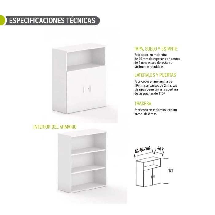 Armario de oficina medio con puertas bajas serie OH Office