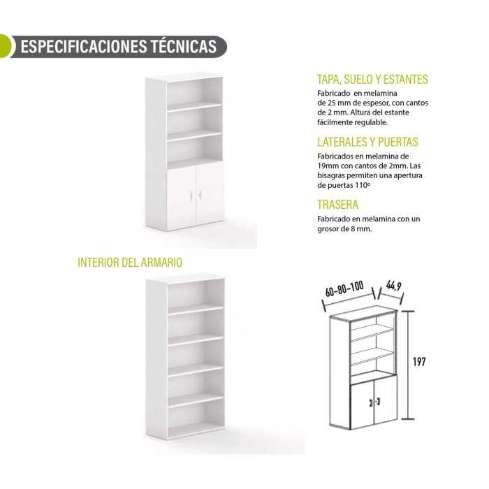 Armario alto con puertas bajas serie OH Office