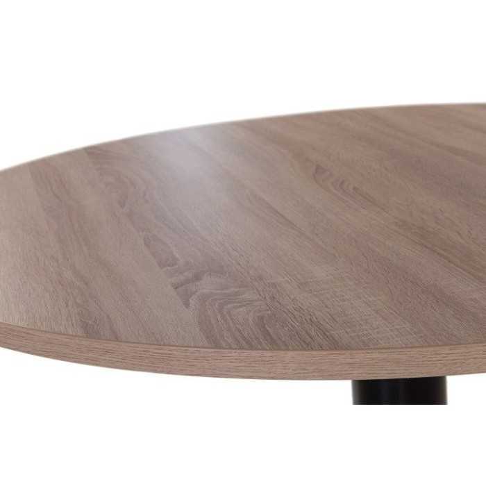 Mesa de reunión redonda pie metálico Blanco/Olmo de 110 CM