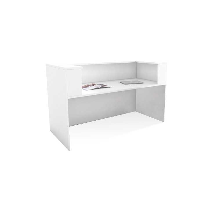 Mostrador de recepción individual ZETA, sobremostrador decorativo, con pasacables