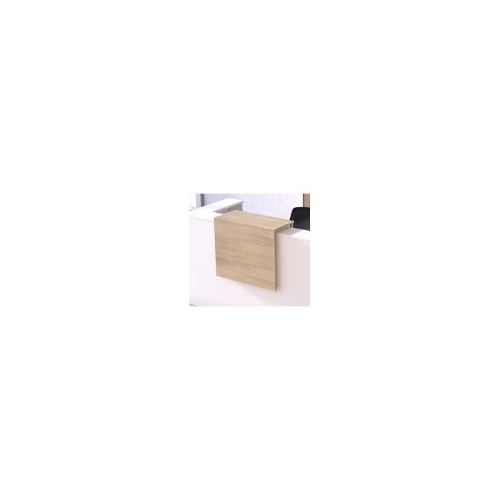 Mostrador de recepción DOBLE ZETA, sobremostrador decorativo, con pasacables, color configurable