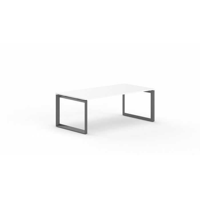 Mesa de oficina STAR, estructura metálica, lateral cerrado, fondo 100 cm
