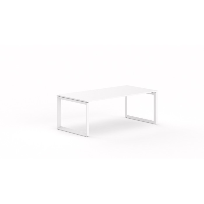 Mesa de oficina STAR, estructura metálica, lateral cerrado, fondo 100 cm