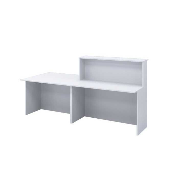 Mostrador recepción compuesto por módulo recto derecha + minusválidos SERIE BASIC acabado blanco