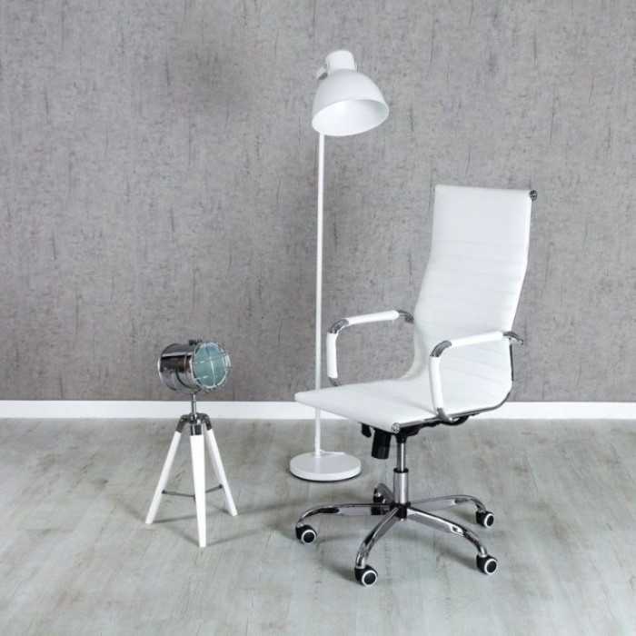 Silla de Oficina DEVI en polipiel blanca